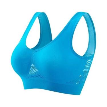 Imagem de Sutiã Esportivo Feminino Sem Costura, Com Efeito Push-up, Sem Arame, R