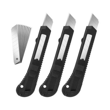 Imagem de Kit Com 10 Estiletes Retráteis De 18mm Com Lâmina Mais Larga, Pacote C