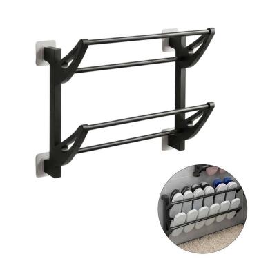 Imagem de Suporte Organizador Sandalias Sapatos Toalhas Ventosa Banheiro Parede Quarto Closet Lavanderia Sala Casa Multiuso