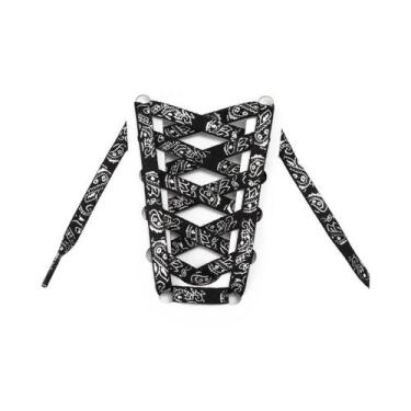 Imagem de Cadarços Planos Dourados Para Tênis Esportivos, Casuais, Basquete E Tê