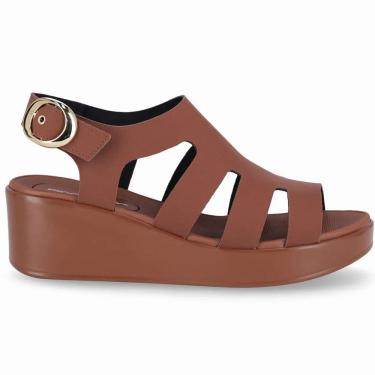 Imagem de Sandalia Feminino Conforto Anabela Solado Medio Piccadilly