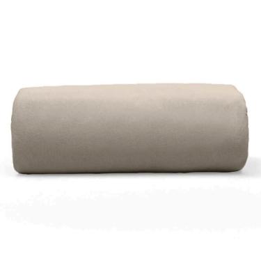 Imagem de Lençol Basic Casal Malha Penteada 100% Algodão Liso com Elástico Trigo