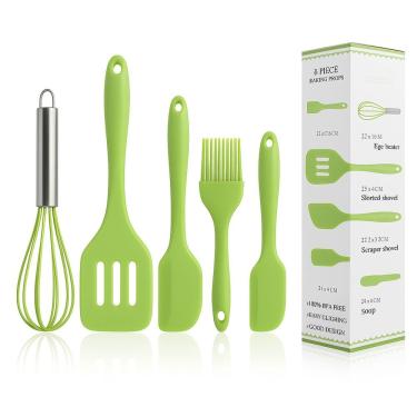 Imagem de Kit Utensílios de Cozinha Pincel Culinário Completo com Fouet Espátulas e Escumadeira e...
