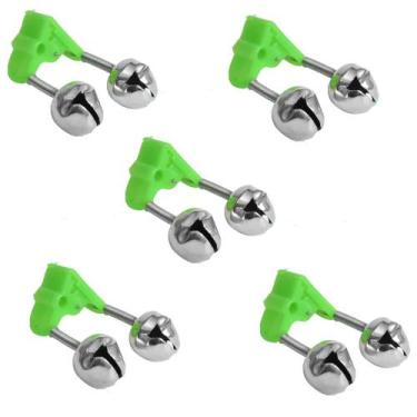 Imagem de Kit Sino Duplo Pesca Alarme Sonoro Para Vara Guizo Sininho Alta Sensib