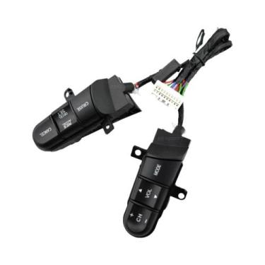 Imagem de Botão De Controle De Áudio Do Volante Com Retroiluminação Vermelha Par