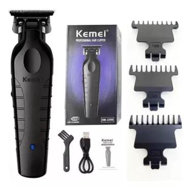 Imagem de Maquina De Cortar Cabelo Fazer Barba KEMEI Extra Forte Elétrica Bivolt