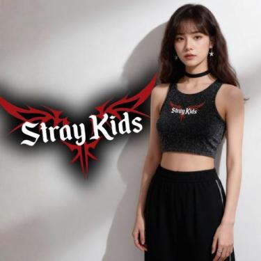 Imagem de Cropped Stray Kids Coreana Vermelha Tribal Sem Bojo Tamanho:PP - Lush!