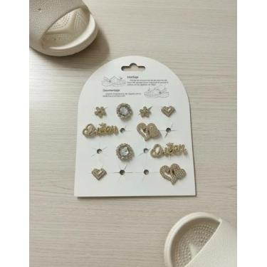 Imagem de Kit Pingentes Strass Botons Babuche Charms Luxo Acessório - Sem marca,