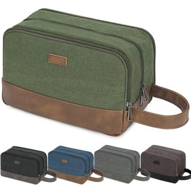Imagem de Bolsa de higiene de viagem WANDF verde ultrafina resistente à água