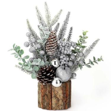 Imagem de Árvore de Natal KPX Tabletop Artificial Mini com enfeites