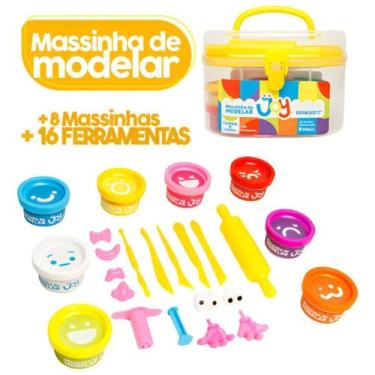 Imagem de Kit Massa De Modelar Joy Maleta 8 Cores+15 Moldes Leo&leo - Leonora