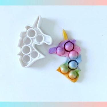 Imagem de Molde de Silicone Unicórnio Pop It Fidget Toy - Max Festas