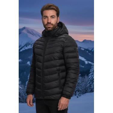 Imagem de Jaqueta masculina sea surf puffer com capuz -, GG, Preto