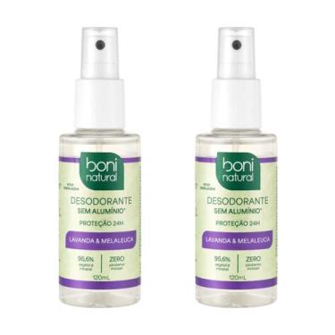 Imagem de Kit 2 Desodorante Spray Melaleuca e Lavanda 120ml Boni Natural