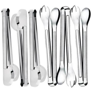 Imagem de Pegador Universal Tipo Pinça e Pegador de Salada Em Inox Premium 29cm 