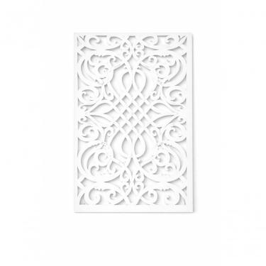 Imagem de Divisor de Ambiente Cobogó MDF 3mm M0001 29x19cm com Fita Dupla Face Branco