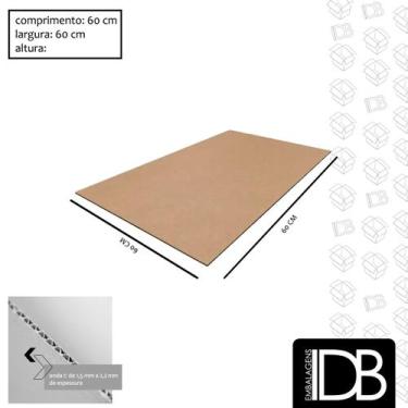 Imagem de Kit Chapa de Papelão Parda 60x60cm Reciclada Onda T Kit:50 - IDB Embal