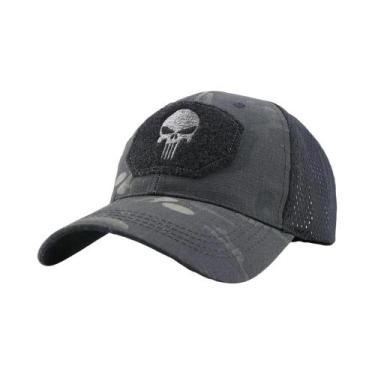 Imagem de Boné Camuflado Ajustável Com Tela De Malha E Fecho Snapback Para Espor