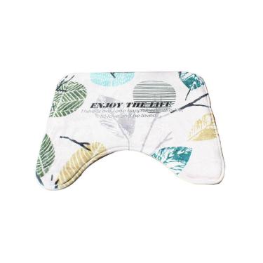 Imagem de Tapete Antiderrapante A U Banheiro45X45 Folha Verde Bathlux