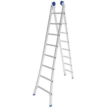 Imagem de Escada Extensível de Alumínio 2 x 8 degraus 2,95 x 4,45m Real Escadas