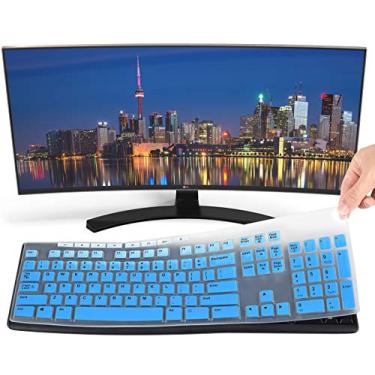 Imagem de Capa para teclado – ultrafina compatível com o teclado Logitech K200 K260 K270 MK200 MK260 MK270 MK275 –, Gradual Blue