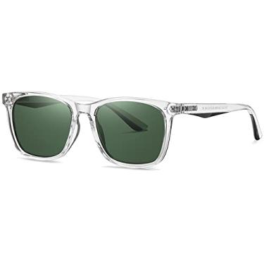 Imagem de Óculos de sol polarizados para homens, moda feminina, armação quadrada, raios retrô clássicos, designer, óculos de sol para condução, óculos de proteção UV400, verde claro, Z