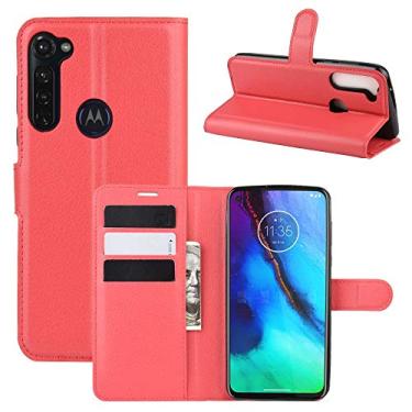 Imagem de HONGYAN Capa de telefone Para Motorola Moto G Stylus Litchi Caixa de proteção horizontal com textura com suporte e slots de cartão e carteira Capa protetora