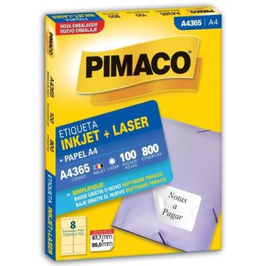 Imagem de Etiqueta Pimaco Inkjet + Laser - A4365 00362