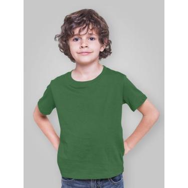 Imagem de Camiseta Infantil Menino Meia Manga Verde Escuro Cmc1 - Rs Variedades