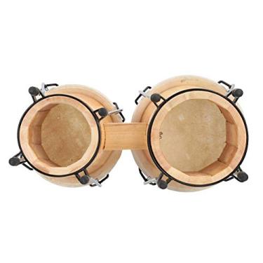 Imagem de Bnineteenteam Conjunto de tambores de madeira de bateria africana com chave inglesa para leitor de música instrumento musical