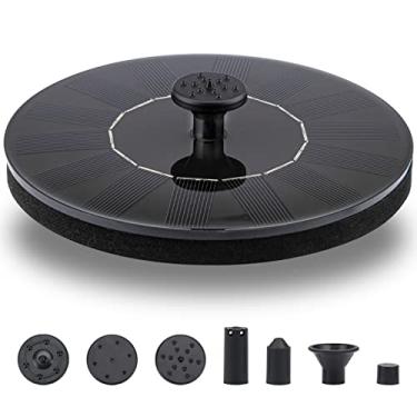 Imagem de LAWOHO Bomba de fonte solar 1,5 W submersível atualizada, conjunto de painel de fonte solar para banho de pássaros, lagoa pequena, jardim e gramado