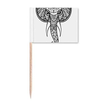 Imagem de Marcador de palito de dente Paint Elephant Friend Company Decoração de festa