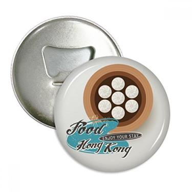 Imagem de Hong Kong Xiaolongbao Bolinho China Abridor de garrafas Imã de geladeira Emblema Multifuncional