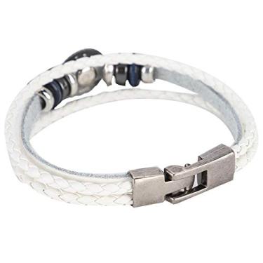 Imagem de Pulseira de couro, 6 unidades de pulseira retrô, acessórios para roupas de bandas de rock para combinar