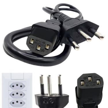 Imagem de Tripolar Fonte Cabo Padrão Monitor Pc Inmetro Forca de Peças