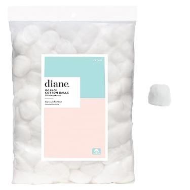Imagem de Diane Bolas de algodão 100% puro, 100 unidades – Bolas de algodão macias, super absorventes e multiuso para remoção de maquiagem, esmalte, aplicação de loção ou pó, primeiros socorros para uso doméstico diário