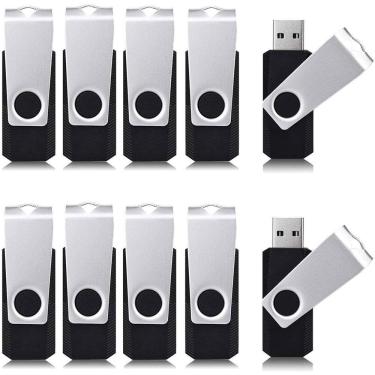 Imagem de Unidade flash de 32 GB, pacote com 10 pen drives USB, preto