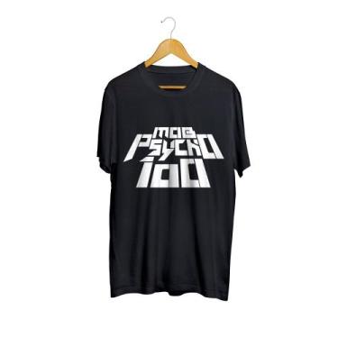 Imagem de Camiseta Camisa Mob Psycho Anime Masculina Preto - Liga Fashion