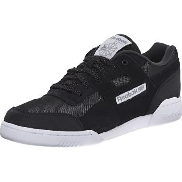 Imagem de Reebok Tênis masculino clássico Workout Plus Reflect, Preto/aço/branco, 12