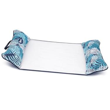 Imagem de Aqua LEISURE Supreme Soft Resort Quality Monterey Hammock, 4-in-1 Multi-Purpose Inflatable Pool Float (Saddle, Lounge Chair, Hammock, Drifter), Soft AirMesh Fabric, Blue Fern (AZL18904Z)