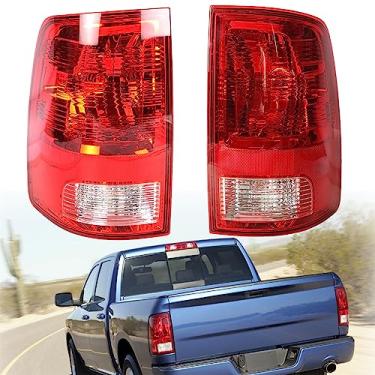 Imagem de SEBLAFF Pacote com 2 lâmpadas de freio para montagem de luz traseira e lente transparente do lado do passageiro para Ram 2009-2018