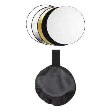 Imagem de Refletor fotográfico, refletor de luz, portátil, redondo, difusor refletor de luz dobrável, para estúdio de iluminação externa, 30cm