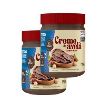 Imagem de Creme de Avelã com Cacau Zero Açúcar Seu Divino - 2 potes de 170g