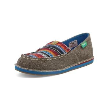 Imagem de Twisted X Mocassim feminino sem cadarço, Poeira e multi, 40