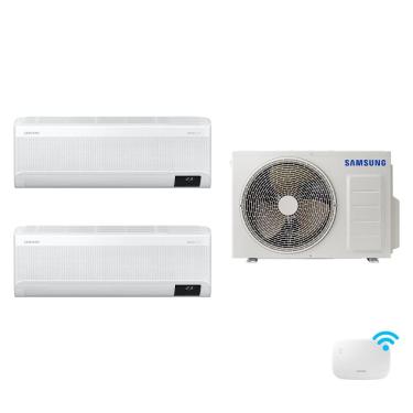 Imagem de Samsung Bi-Split WindFree 18.000 BTUs (Hi Wall 9.000 e 12.000) Quente/Frio com WiFi - 220V