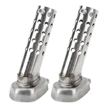 Imagem de 2 Pcs Motocicleta Escape Tubo Defletor Silencioso Ferro Galvanizado Silenciador para ATV Scooter