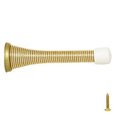 Imagem de Pacote com 10 batentes de porta de mola de latão polido, batente de porta flexível com ponta de borracha - Rolha de porta de mola - Design House, 181693