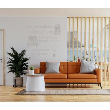 Imagem de Adesivo frase Somos o resultado parede decoração sala, quarto, cozinha