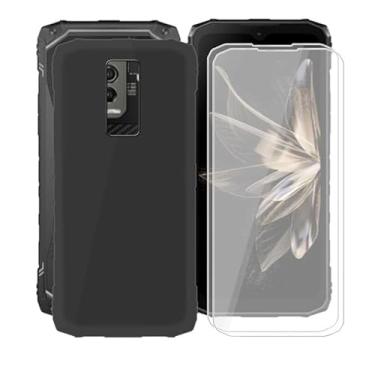 Imagem de AQGGIIXY Capa para Doogee Blade 10 Ultra (16.7 cm), com 2 peças de protetor de tela de vidro temperado, fina e antiarranhões para Doogee Blade 10 Ultra, capa à prova de choque de silicone líquido -