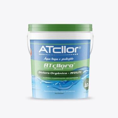 Imagem de Cloro Granulado Atcllor 3 em 1 Múltipla Ação 10 Kg Balde